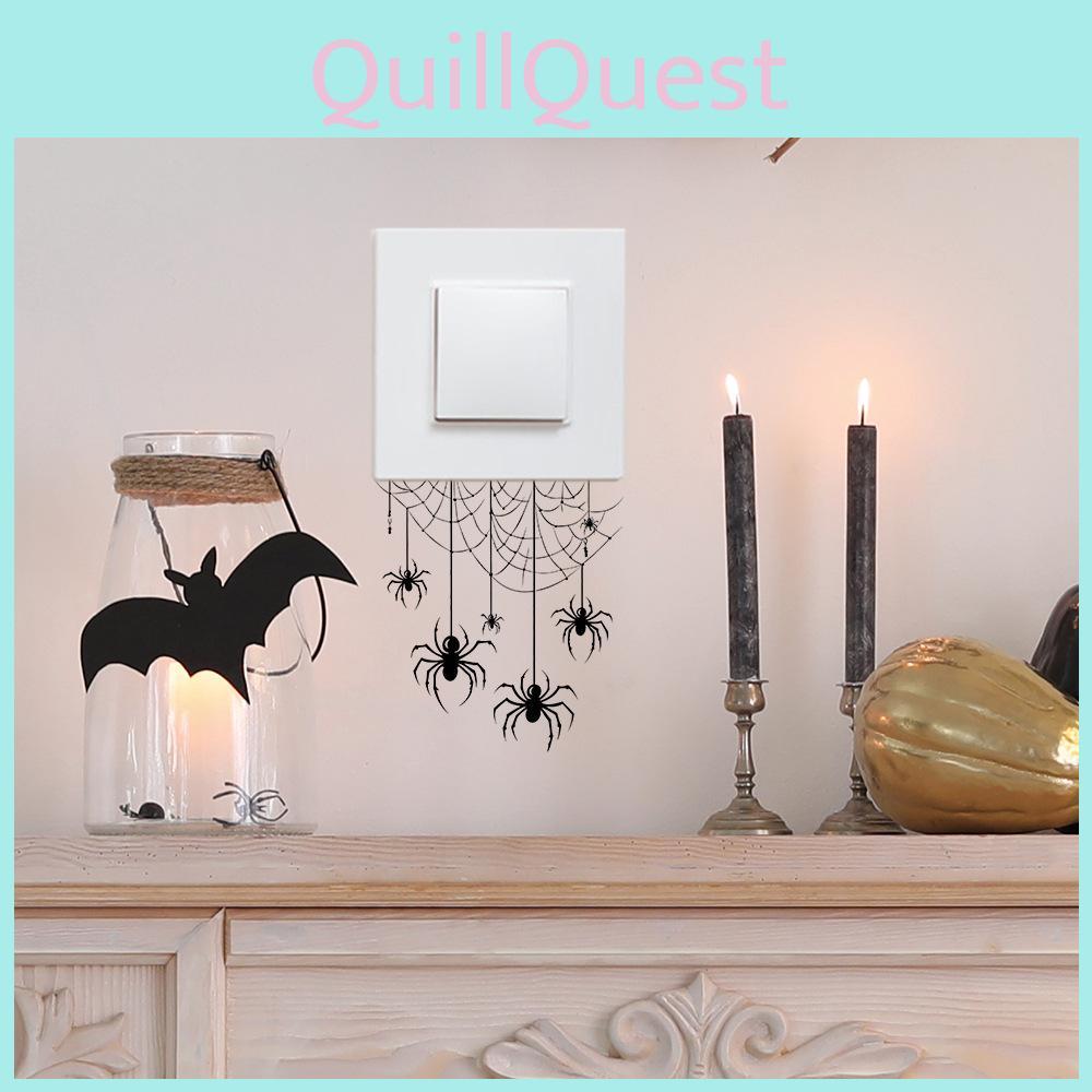 Selfadhesive Spider Web Art Pvc Wall Decal For Living Room And Entryway Decor