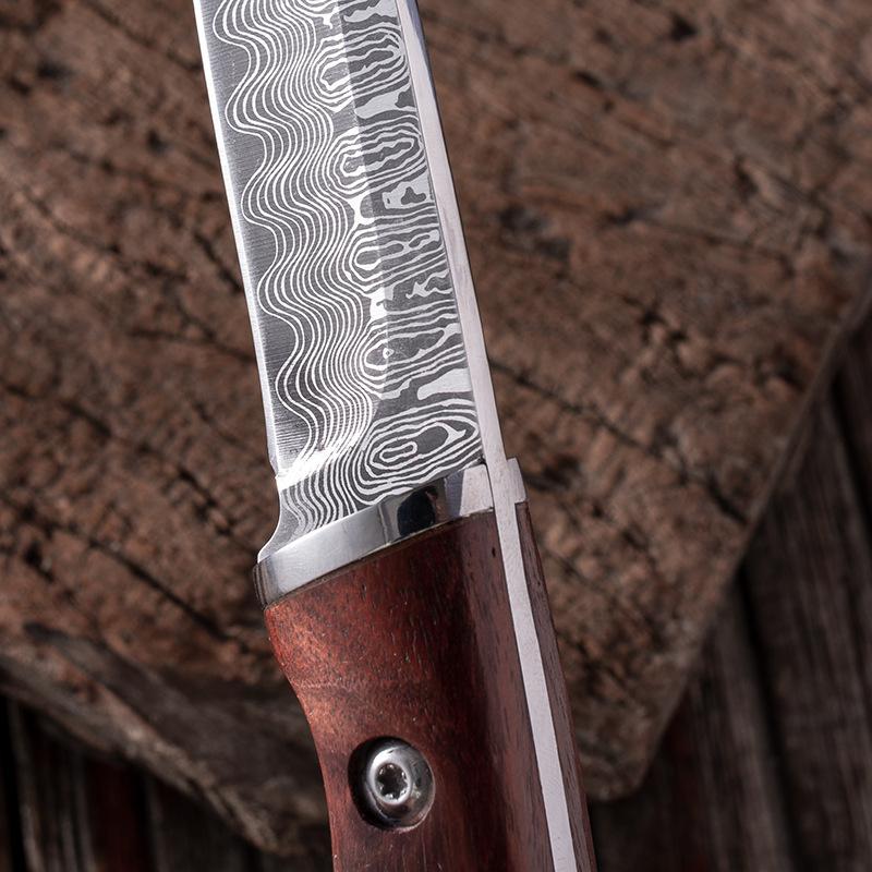 Damascus Pattern Stainless Steel Forged Kitchen Fruit Knife Boning Knife Meat Knife Vegetable Knife Knife