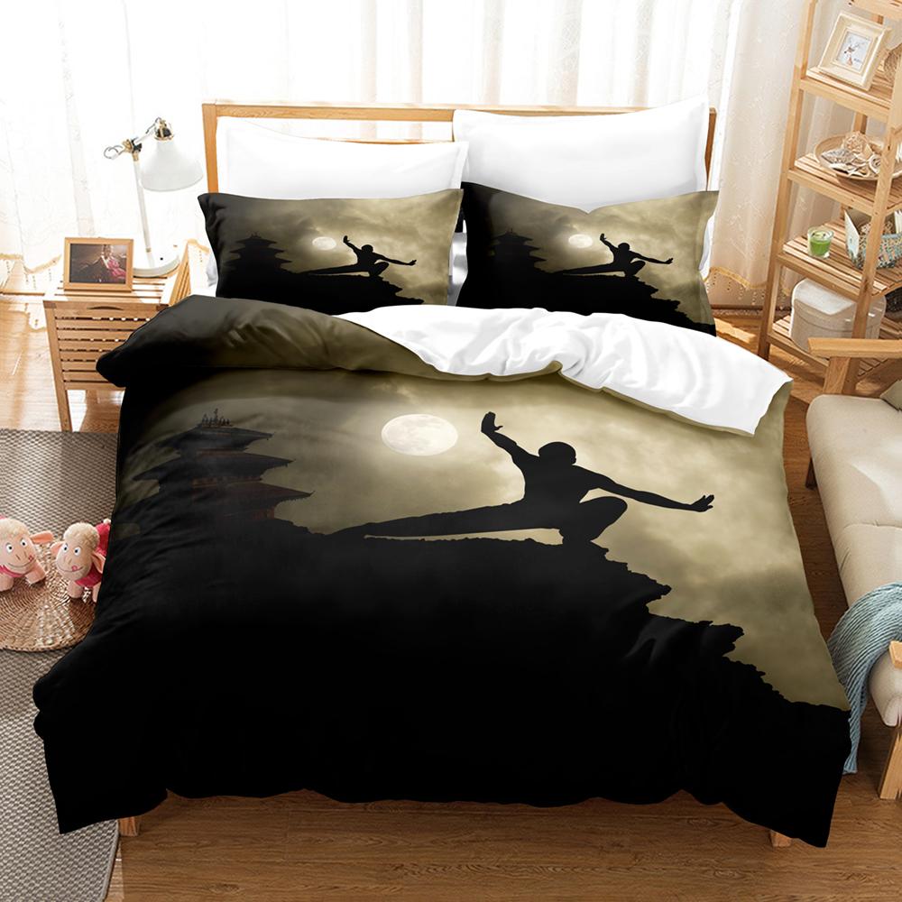 3D Chinese Kung Fu Bedding Sets Duvet Cover Set With Pillowcase Twin Full Queen King Bedclothes Bed Linen
