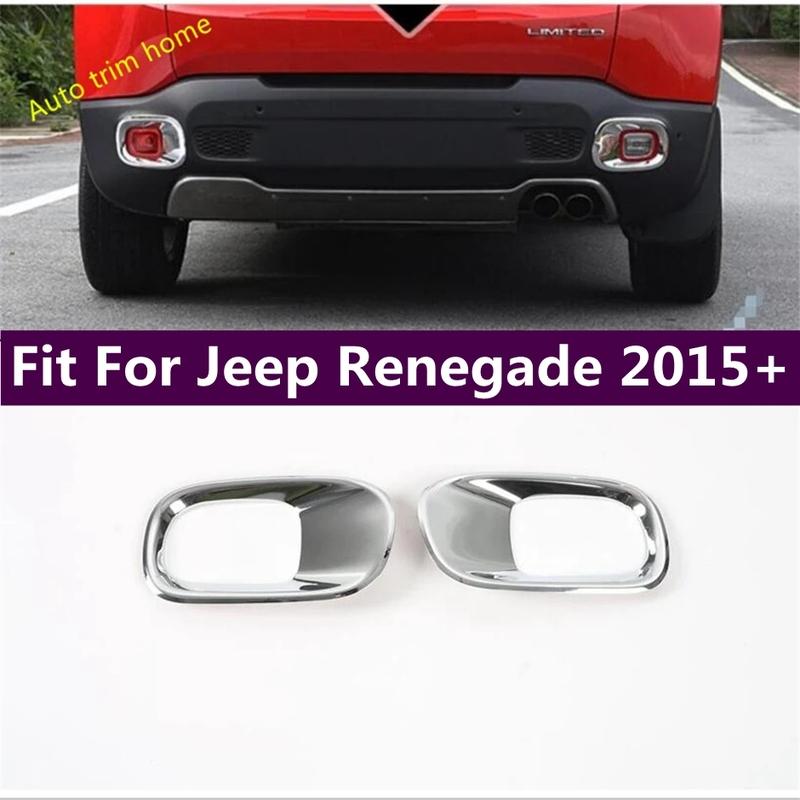 Tail Rear Reflector Fog Lights Lamps Decoration Frame Cover Trim Fit For Jeep Renegade 2015 -  Car Accessories