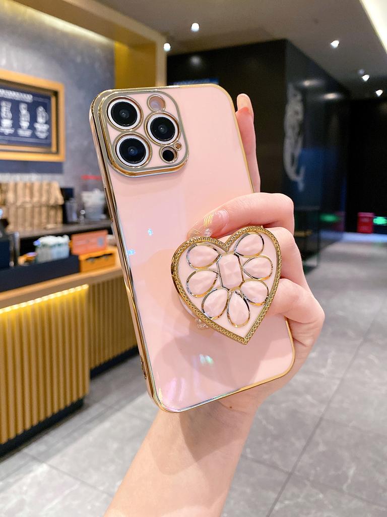 Plating Love Diamond Holder Phone Case For For Iphone 17 16 1 14 Plus 13 12 Mini 11 Pro Max X XS XR 7 8 SE2 SE3 Back Cover