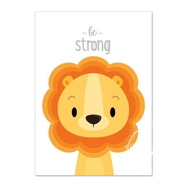 Canvas Posters And Prints Wall Pictures Baby Children'S Room Decoration Animal Prints Inspirational Posters Home Decor Posters No Frame