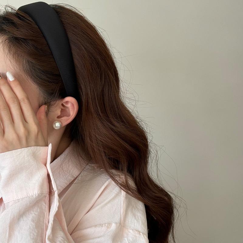 Softly Shining Wide-edge Sponge Hairband, Fashionable Hair-stabilizing Headband, High-crown Hair Clip