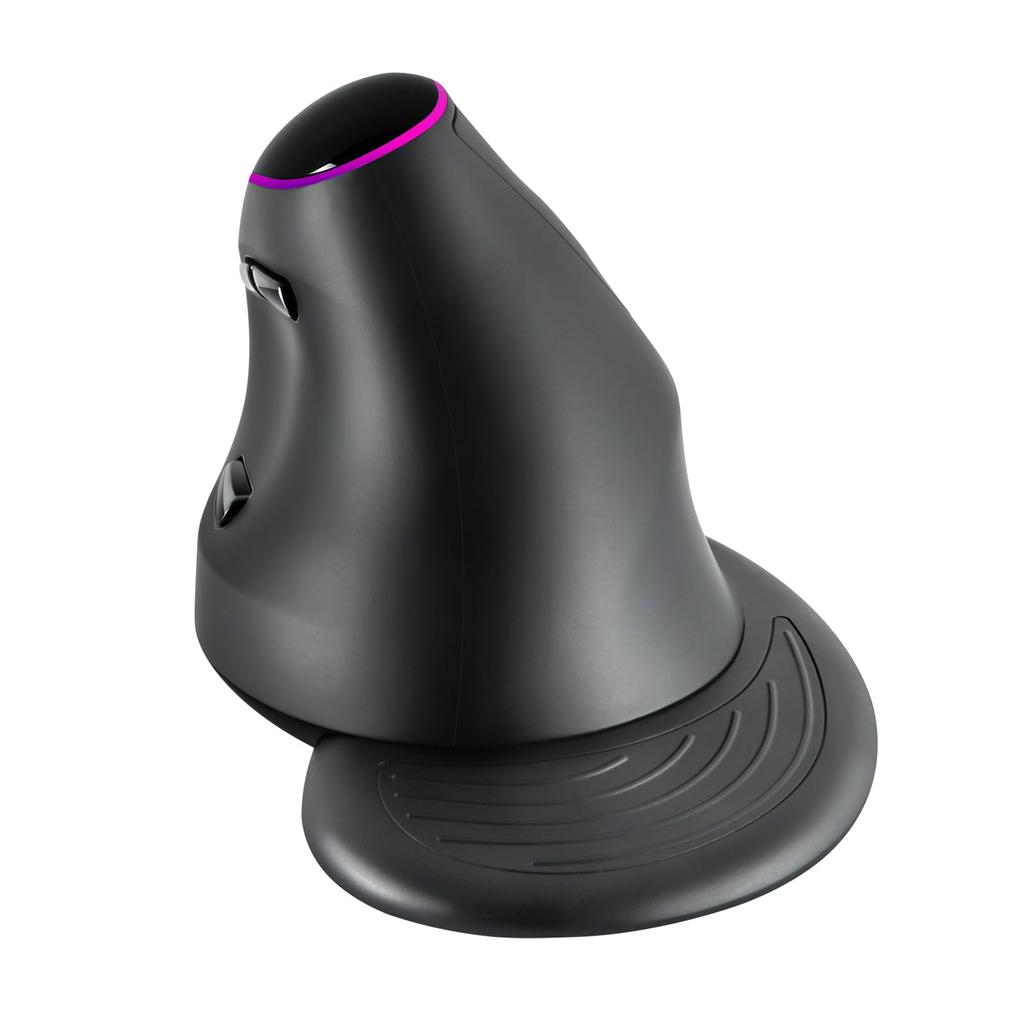2.4Ghz USB Wireless Vertical 7-Button Optical Gaming Mouse, Rechargeable, RGB Lighting, Ergonomic, Right-Handed, Large, Detachable Wrist Rest,