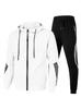 Men's Spring & Autumn Sport Casual Hoodie and Sweatpants Set - Three Color Options