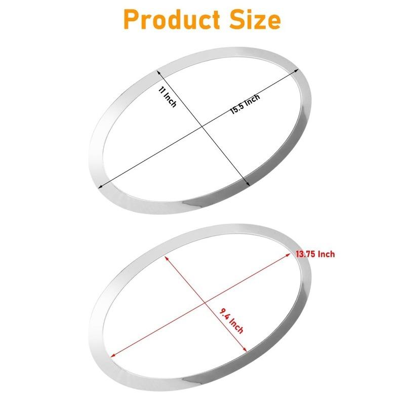 Silver Plated Headlight Ring Bezel Trim Surround Cover 51137300631 For Mini For Cooper F55 F56 F57 2014-