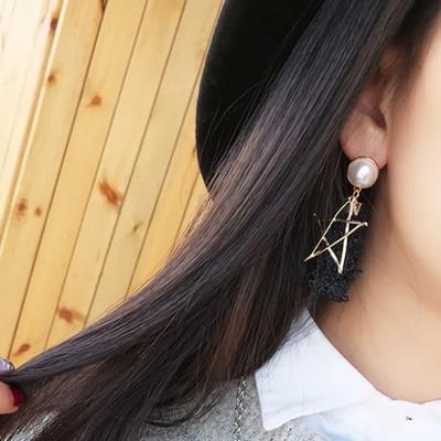 Women's Silver Needle Earrings Daily N112