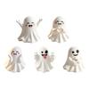 Small Ghost Statue for Shelf Halloween Cute Figurine, Mini Cartoon Statue, Little Spooky Desk Accessory Autumn Desktop Ornament Tiered Tray Home Table