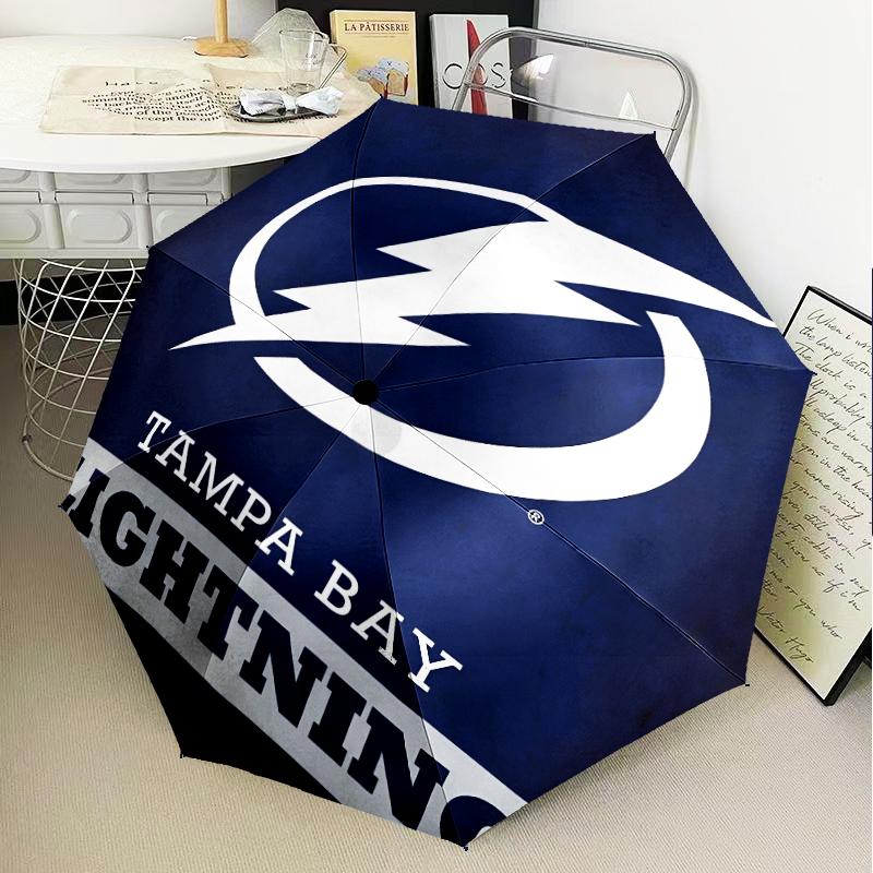 Bay Lightning Hockey Umbrella Folding Umbrella, Automatic Umbrella 8-Frame for Travel, Camping Use Gift for Halloween Christmas