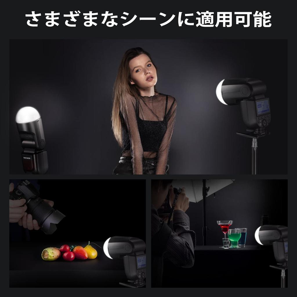 NEEWER Magnetic Dome Diffuser for Z1 Round Head Speedlite Magnetic Adsorption Flash Doomlight Modifier for Speedlite M12 Flash, Z1-S, Z1-N, Z1-C