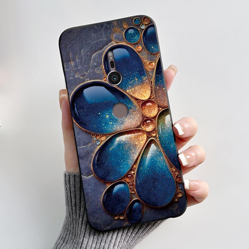 Trendy Milk Tea Rabbit Printed Case For Sony Xperia XZ2/SO-03K Black Case For Sony Xperia XZ3/SO-01L Anti-scratch Soft Shell