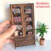 Sensory Miniature Bookshelf Wooden Display Bookcase Sensory Book For Home School Travel Outgoing Working Relaxing Decorations Gi