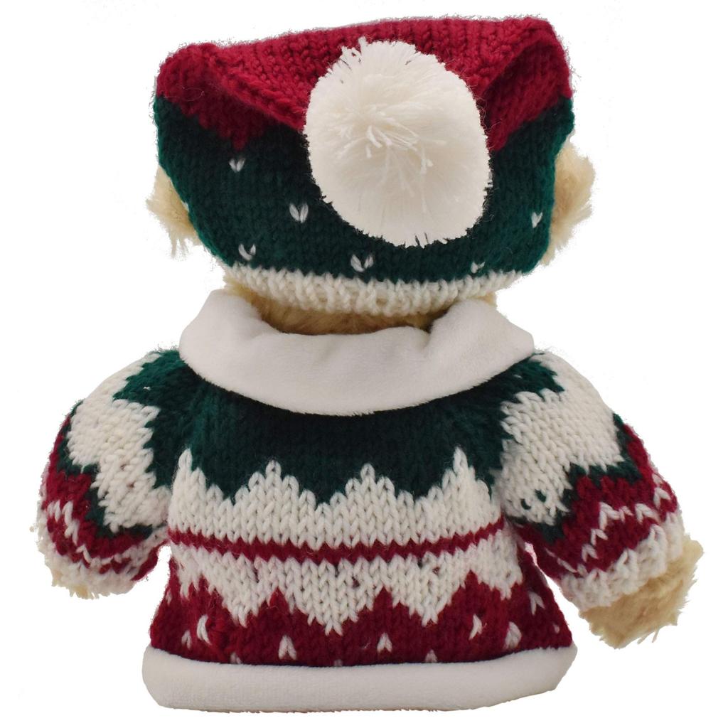 Santa's Factory Christmas Collection Christmas Sweater Bear Plush Toy, Nordic Style, Size L, S037304
