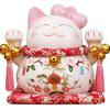 Cartoon Maneki Neko Ornament Ceramic Lucky Cat Figurine Pink BOW-TIE Fortune Cat Statue Home Decorative Money Box Piggy Bank
