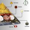 Zenvibes Money Magnet Pyrite Pyramid with Rudraksha, Shree Yantra & Gomati Chakra | Vastu Laxmi Pyramid for Pooja, Financial Growth, Positive Energy