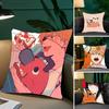 Pochita Japanese Anime Chainsaw Man Pillow Case Fashion Square Pillowcase Bedroom Sofa Room Ins Decoration Leisure