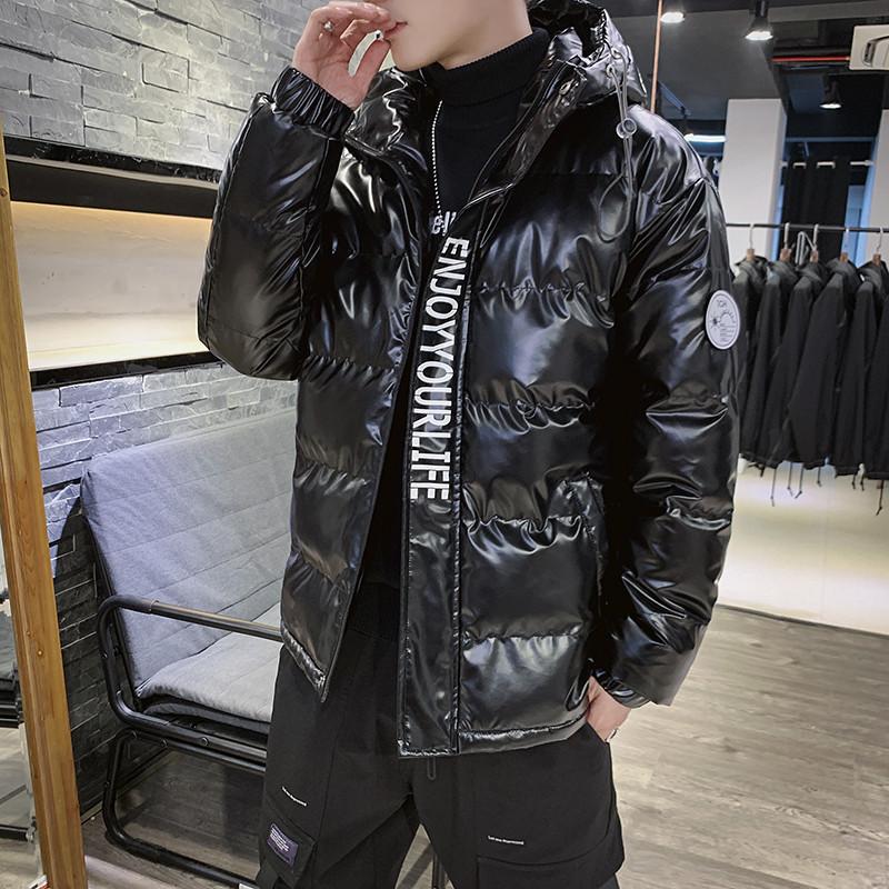 Autumn and Winter New Men's Bread Cotton-padded Jacket Fashion Korean Version of Loose Cotton-padded Jacket Bright Face Hooded Cotton-padded Coat
