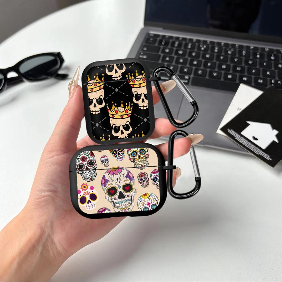 Fashionable Graffiti Skull Head Case For Airpods Pro3 2 Pro2 3 Pro 4 1 Earphone Cases Cover