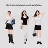 Mark Fairwhale Women's U-Neck Ribbed Slim Fit T-Shirt
