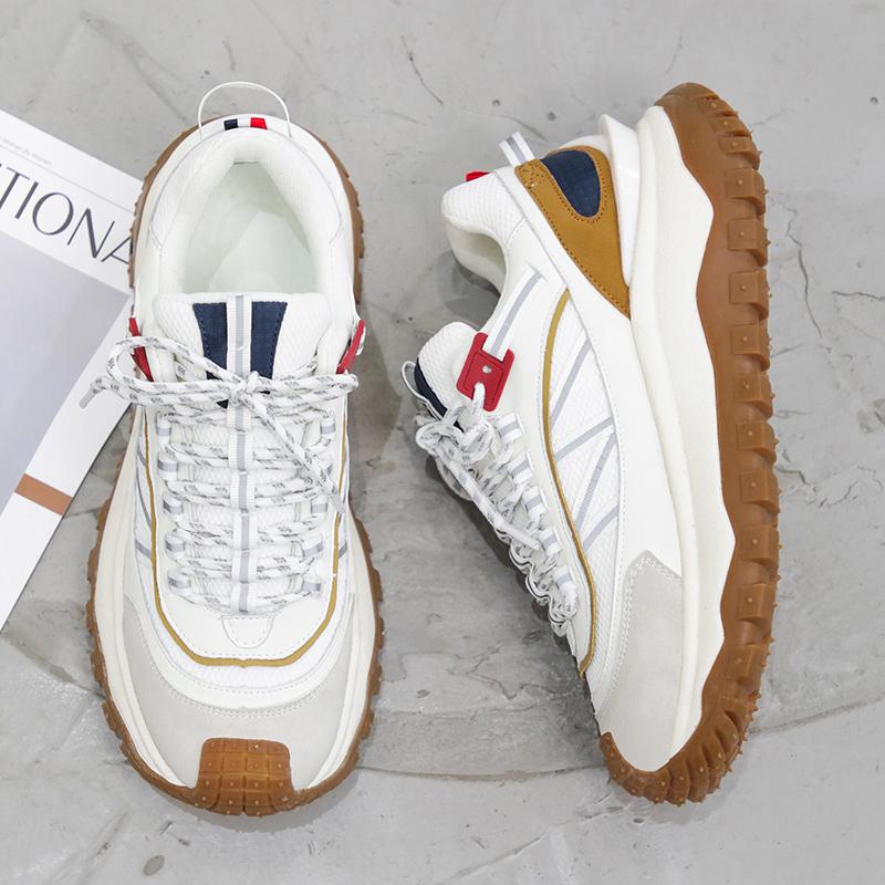 Мужская обувь модные кроссовки сетчатые дышащие повседневные туфли нескользящие кроссовки — фото 8