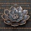 1pc Portable Alloy Incense Stick Holder with Lotus Design, Zen Meditation Incense Burner for Home Decor (Without Incense)