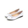 Sesto Water-Resistant Ballet Flats/Rain Shoes/Rain Pumps for Women, Size 240cm, Silver,