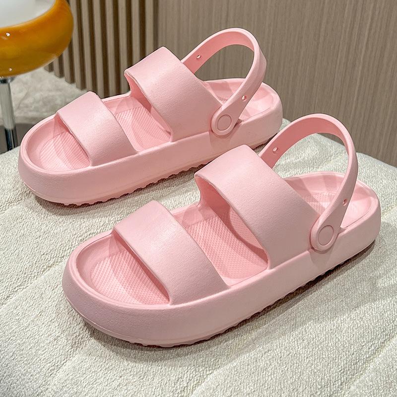 Fashion Women Platform Slippers Soft EVA Indoor Summer Shoes Lovers Beach Slides 2 Way Wear Female Male Fashion Sandals Dropshipping