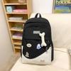 Schoolbag New Schoolbag Women's Japanese Small Fresh Cartoon Cute Middle School Backpack Contrasting Color Simple Junior High School Backpack