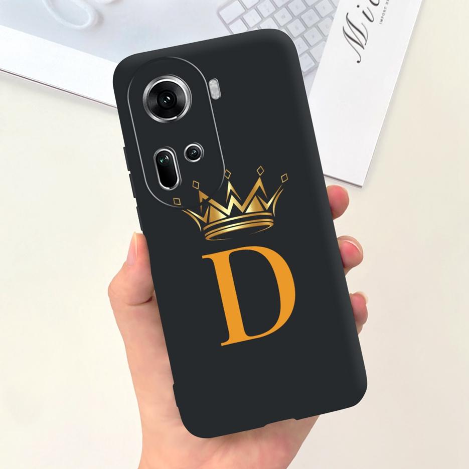 Für Oppo Reno 11 5G Hülle Reno11 F Niedliche Kronen Buchstaben Abdeckung Weiche Silikon Handyhülle Für Oppo Reno11 Pro Reno 11F Rückseite Taschen