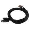 Dual Male to Dual XLR Female Cable 22AWG Copper PVC Casing XLR Cord for Amplifier Mixer 3 Meters