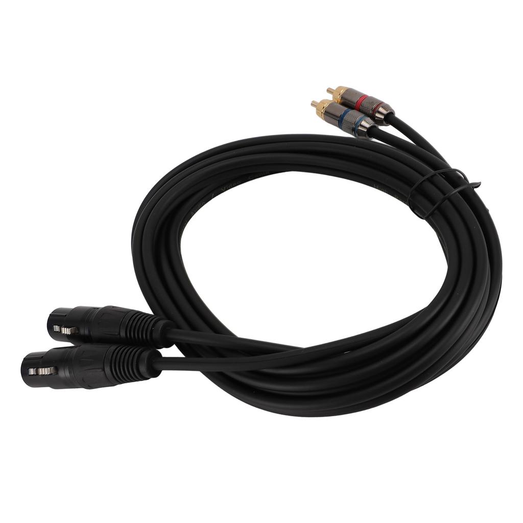 Dual Male to Dual XLR Female Cable 22AWG Copper PVC Casing XLR Cord for Amplifier Mixer 3 Meters