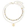 Layer Heart Charm Necklace Acrylic Pendant With Adjustable Length For Everyday Styles