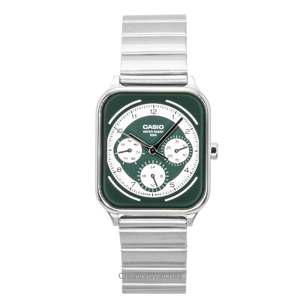 

Casio Standard Аналоговые Часы из Нержавеющей Стали с Зеленым и Белым Циферблатом Кварцевые MTP-M307D-3BV Мужские зелёный