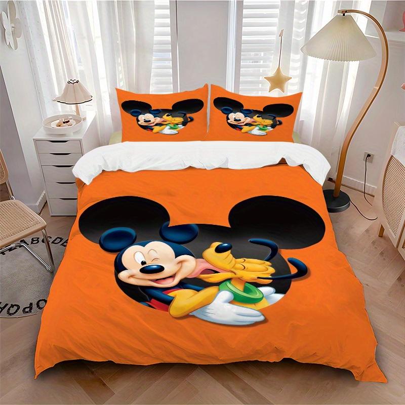 3pcs set Mickey Mouse, Friendship, Adventure print bedding quilt cover, soft and comfortable quilt cover suitable for bedroom and guest room38 135x200cm