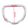 10 Pcs Smooth Welding D Ring Solid Metal Rings  for Camping Belt, Dog Leashes, Macrame