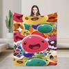 1Pc Slime Cartoon Rancher Game Blankets Anime Cute Plush Novelty Soft Throw Blanket For Bedding Lounge Decoration Office60x80