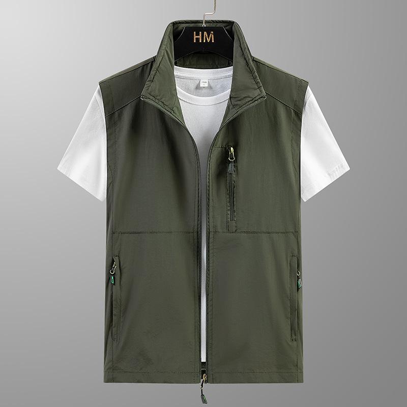 Vesta Pánská Mládež Outdoorové Sporty Velká Velikost Tištěná Vesta Jaro a Podzim Ležérní Stojáček Volná Vesta