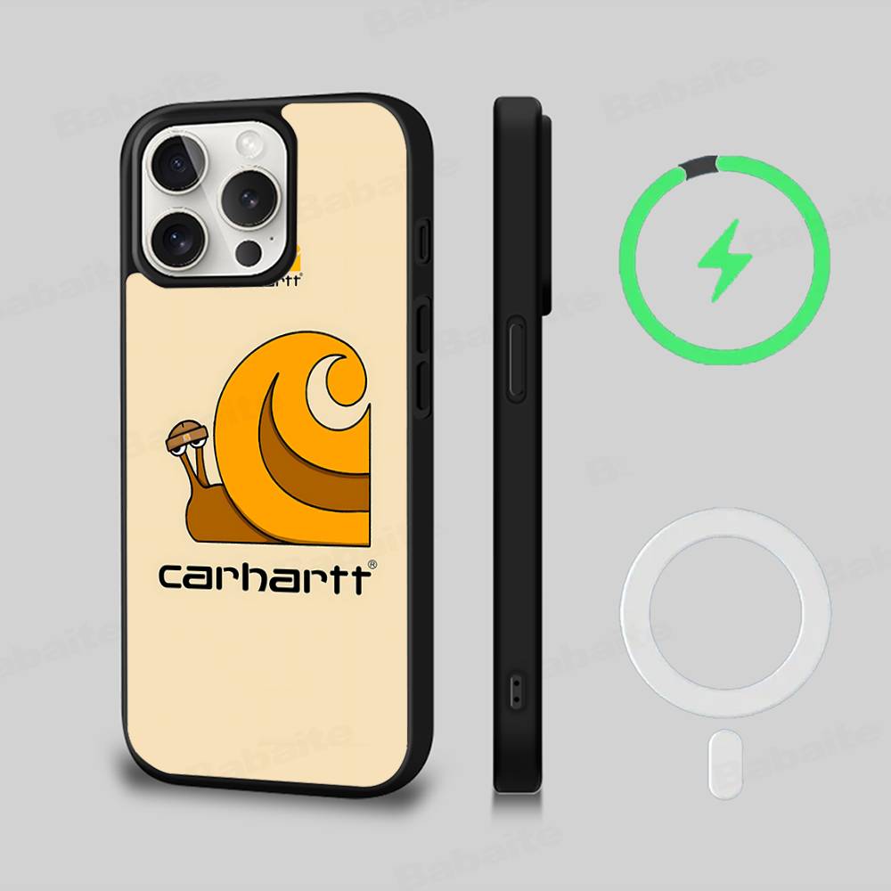 

C-Carharttes LOGO For Magsafe Magnetic Phone Case for iPhone 17 16 15 14 13 12 11 Plus Pro Max PC+TPU Cover iPhone 11 pro