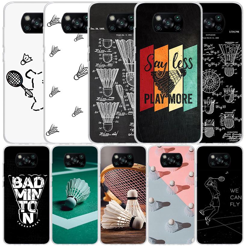 Badminton Sport Phone Case For Xiaomi Poco F7 Ultra X5 X6 X7 Pro M7 Redmi 15C 15 13C 13 12C 12 10C 10 10A 9 9C 9A 9T Cover Poco