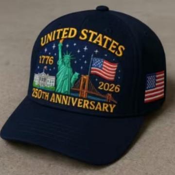 250th Anniversary Embroidery Baseball Cap Independence Day Outdoor Sunshade Hat Fashion Casual Trucker Cap