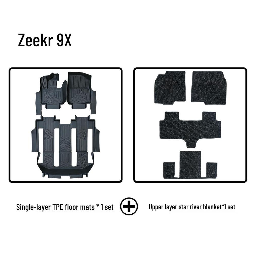 Eco-Friendly TPE Odorless Floor Mats & Door Sill Cover for Zeekr 9X