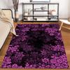 Floral Carpet with Pink and Black Pattern, Modern Home Decor Rug. Suitable for Use As an Anti-slip for Living Room Bedroom Sofas