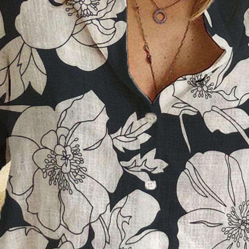 Womens Polyester Blouse Tops Ladies Baggy Long Sleeve Casual T-Shirt