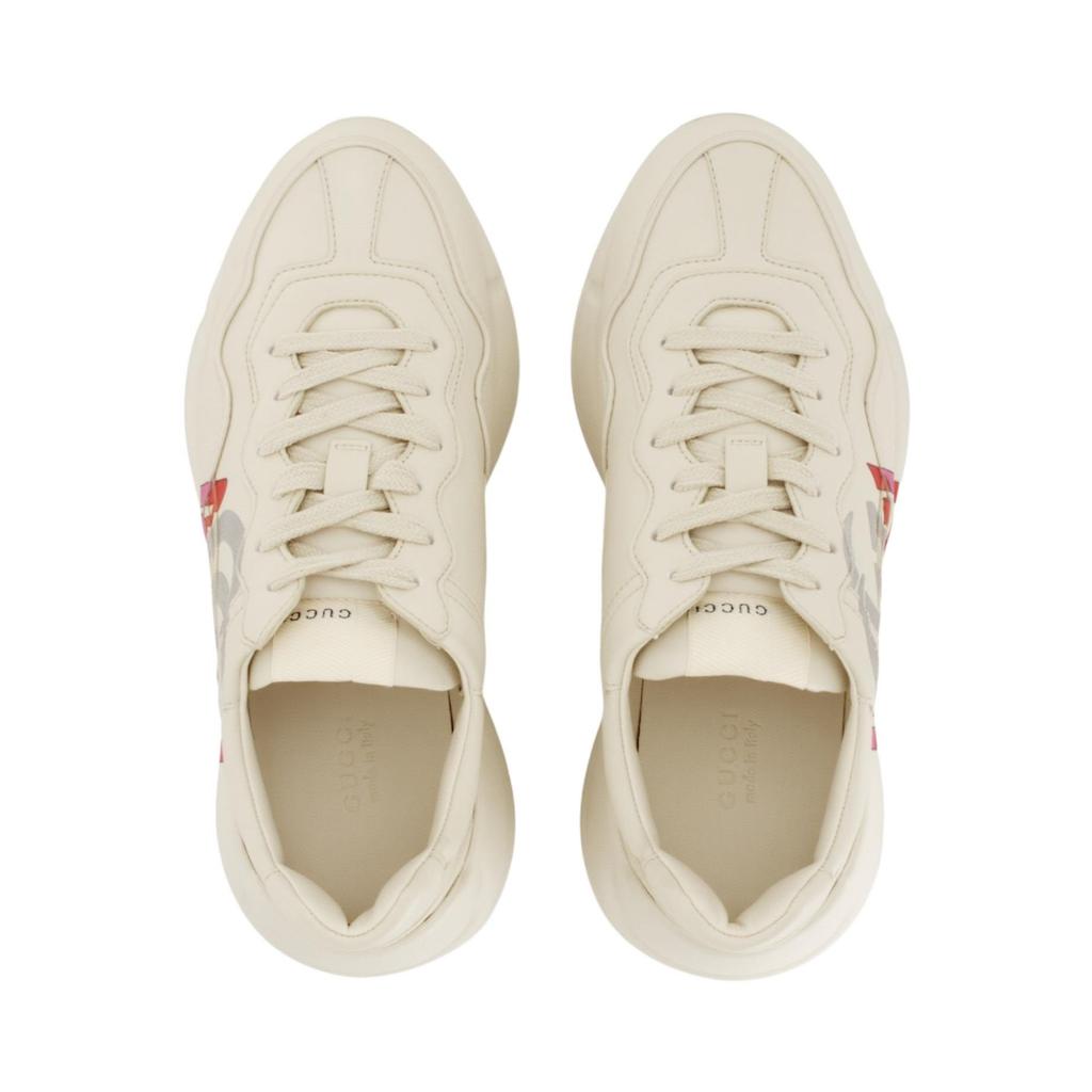 Gucci Rhyton Leather Low Top Chunky Sneakers Women's White 800243 2SH00 9522