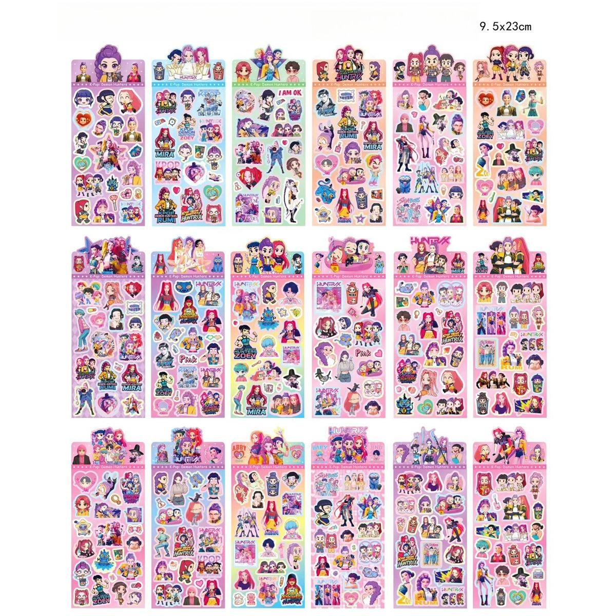 

18 шт. KPOP Периферийная лазерная наклейка Корейский мультфильм Сделай сам Ручная палатка Гу Карта Декоративная наклейка