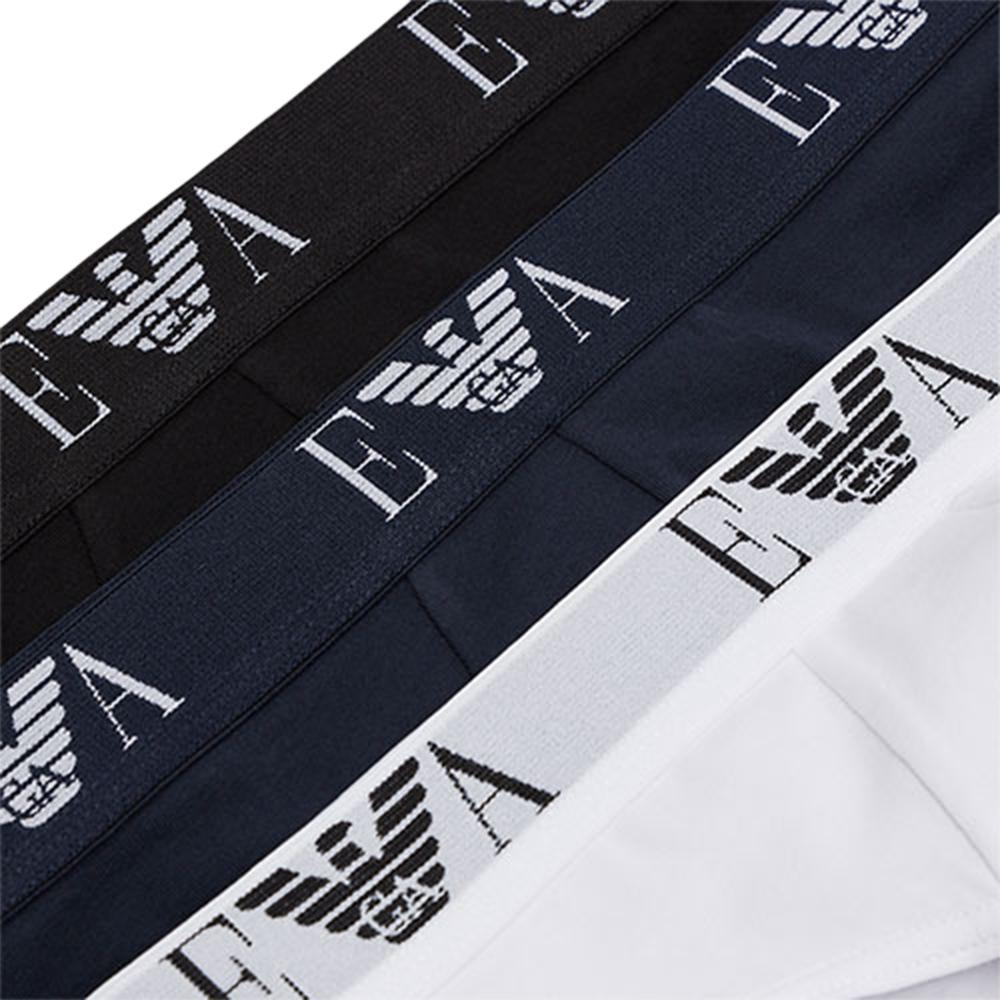 Emporio Armani Ss25 Logo Print Elastic Triangle Underwear 3-Pack Men Underwear 111734CC715-56110