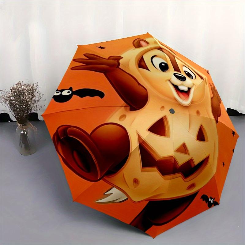 Halloween Pumpkin Chipmunk Automatic Opening and Closing Folding - A Good Choice for Gifts, Fashionable and Convenient Umbrella With Cute Ca