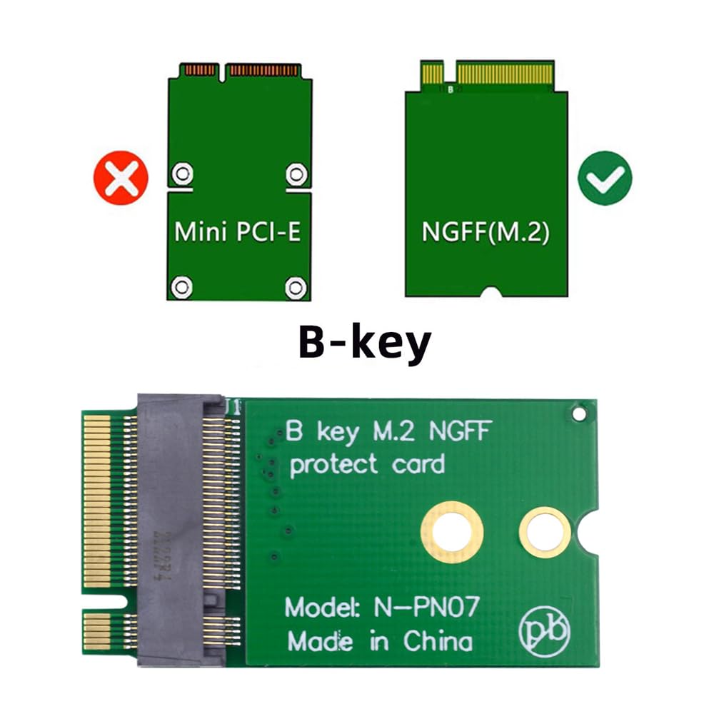 Xiwai Extension Adapter for Wireless Card NGFF E Key A E Key 22x30mm To 22x42mm SSD Extender Male Female +