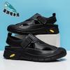 Men's Shoes 2025 Summer New Hollow Breathable Driving Dad Soft Bottom Casual Hole Bag Head Sandals