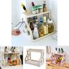 Kitchen Organizer Dual Layer Pp Material With Nonslip Surface For Home Cooking Storage